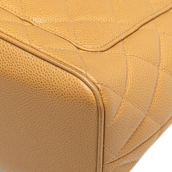 CHANEL Brown Caviar Leather Logo Tote Bag - Picture 4 of 13